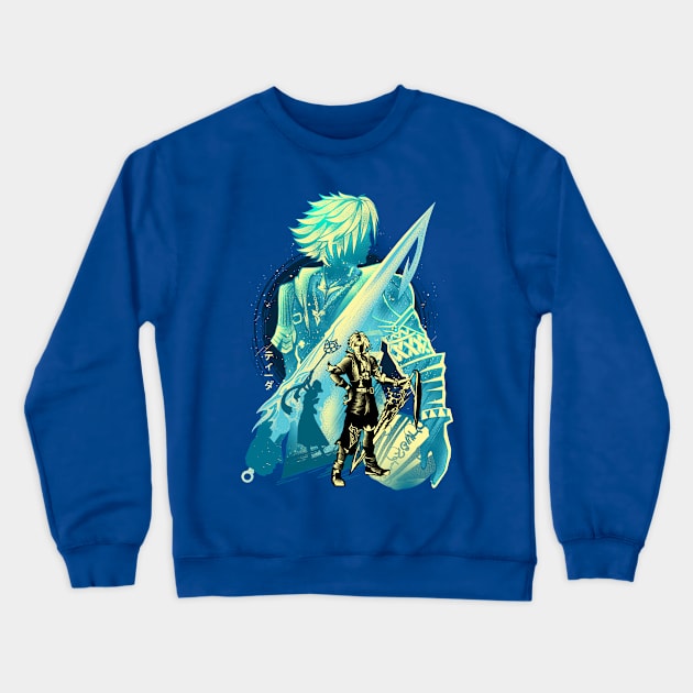 Blitzball Boy Tidus Crewneck Sweatshirt by plonkbeast